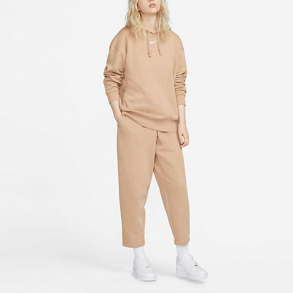 Свитер athleisure casual sports pullover fleece hoodie yellow Nike, желтый — фото 3