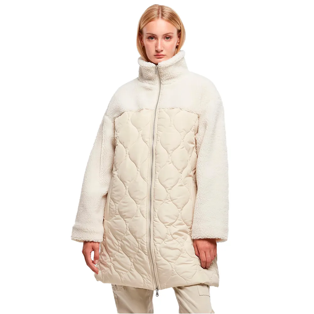 

Пальто Urban Classics Oversized Sherpa Quilted, бежевый