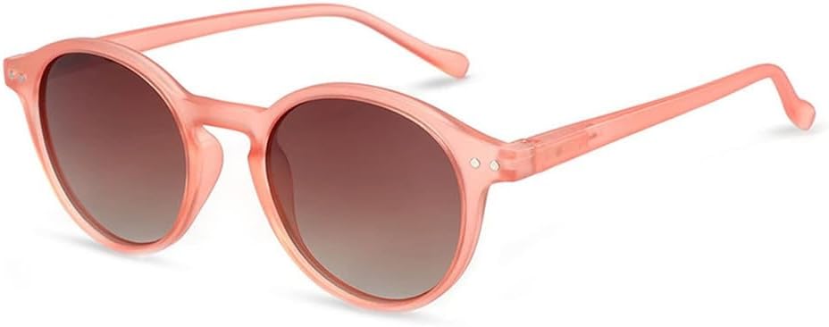 

Ретро круглые поляризованные солнцезащитные очки для мужчин и женщин, винтажные маленькие круглые солнцезащитные очки с защитой от УФ-излучения UV400 HYYZZC, 011 Tea Lens