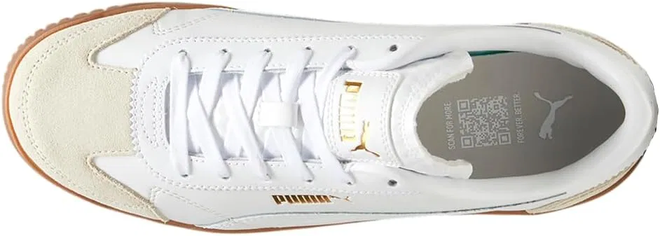 Мужские повседневные кроссовки PUMA Club 5V5 Lux на шнуровке, кремово-белые — фото 4