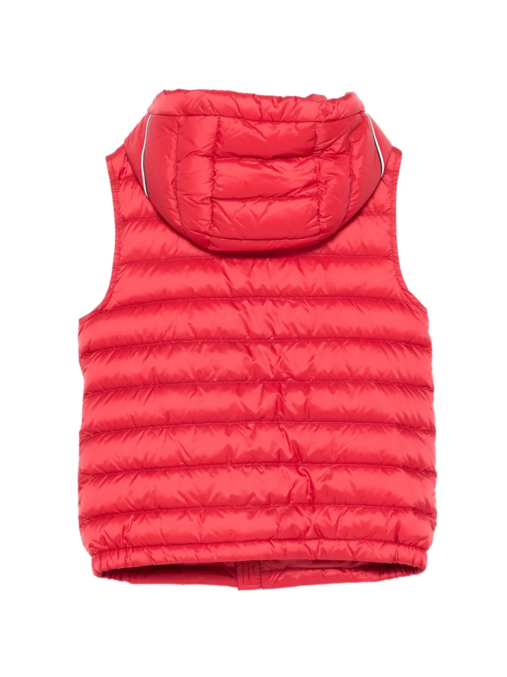 Удлиненный жилет с капюшоном Uzay Moncler Enfant, красный — фото 2