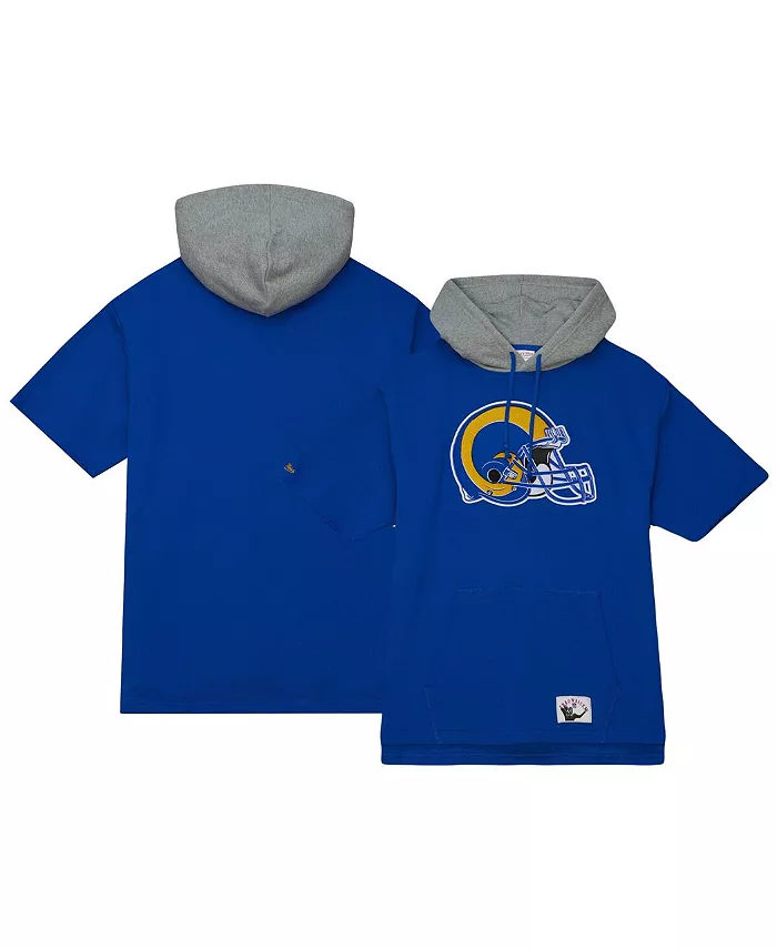 

Мужская худи с короткими рукавами Royal Los Angeles Rams Postgame Mitchell & Ness