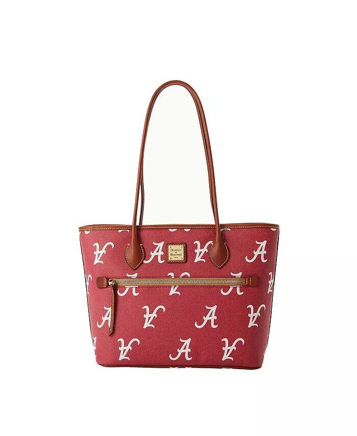 

Женская большая сумка-тоут Alabama Crimson Tide Sporty Monogram с молнией Dooney & Bourke, красный