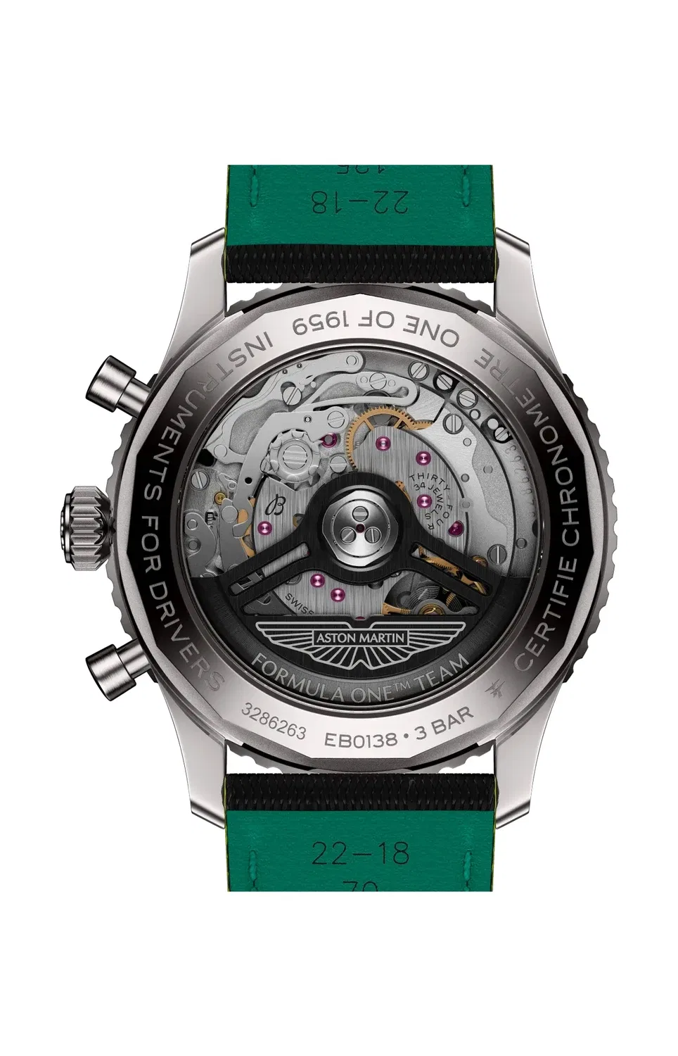 Navitimer B01 Хронограф 43 Aston Martin Aramco Formula One Team - лимитированная серия - EB01381A1B1X1 BREITLING, черный — фото 4