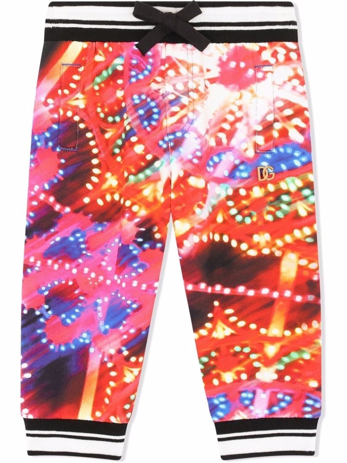 

Dolce & Gabbana спортивные брюки с принтом Luminarie, красный