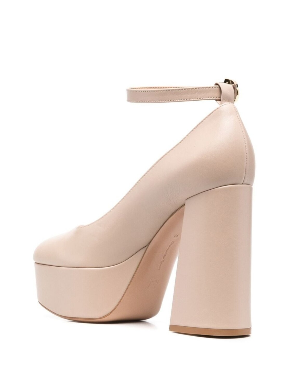 Gianvito Rossi туфли Vernice 70 на платформе, нейтральный цвет — фото 3