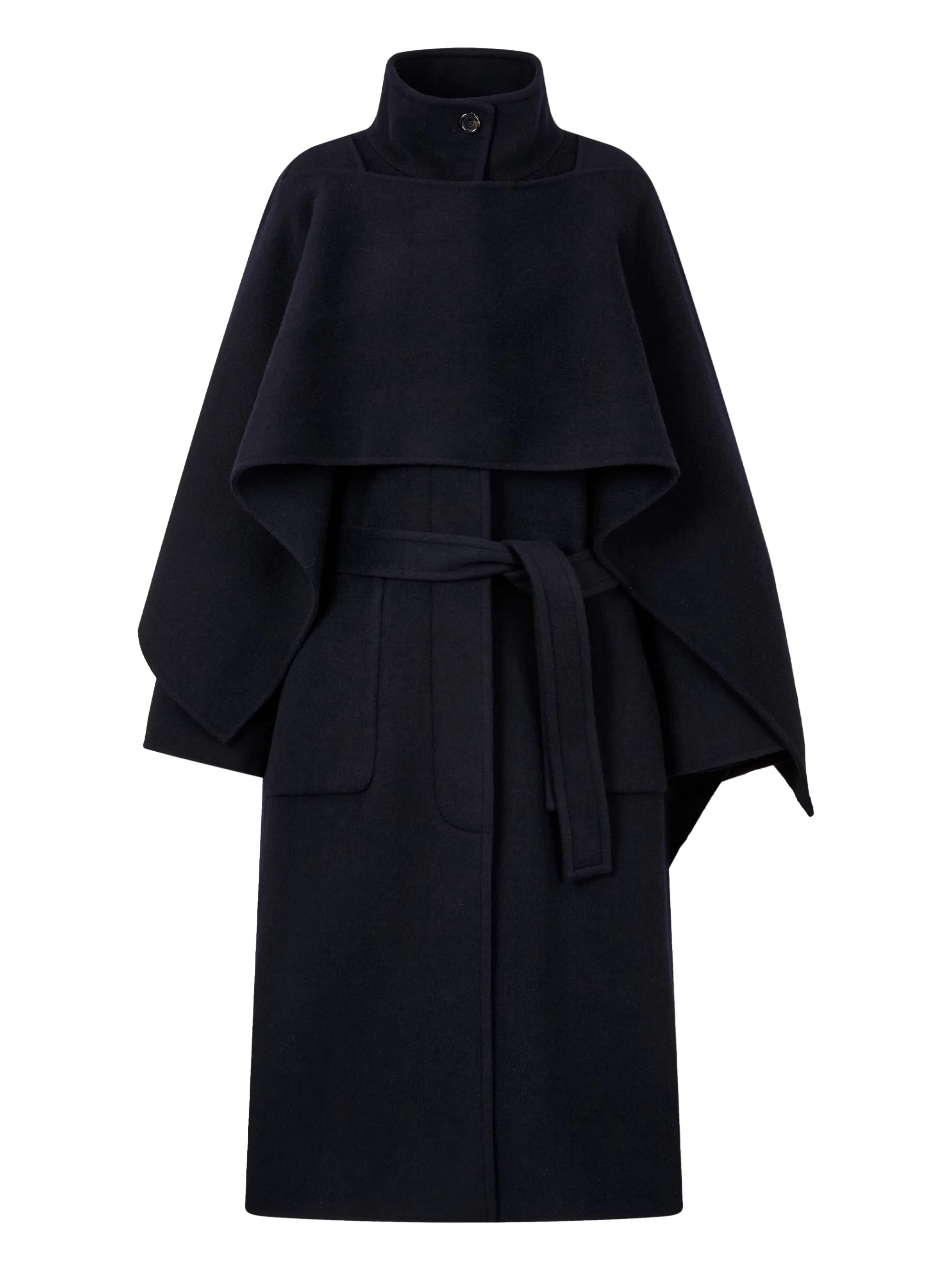 

Пальто с поясом Studio Tomboy, синий