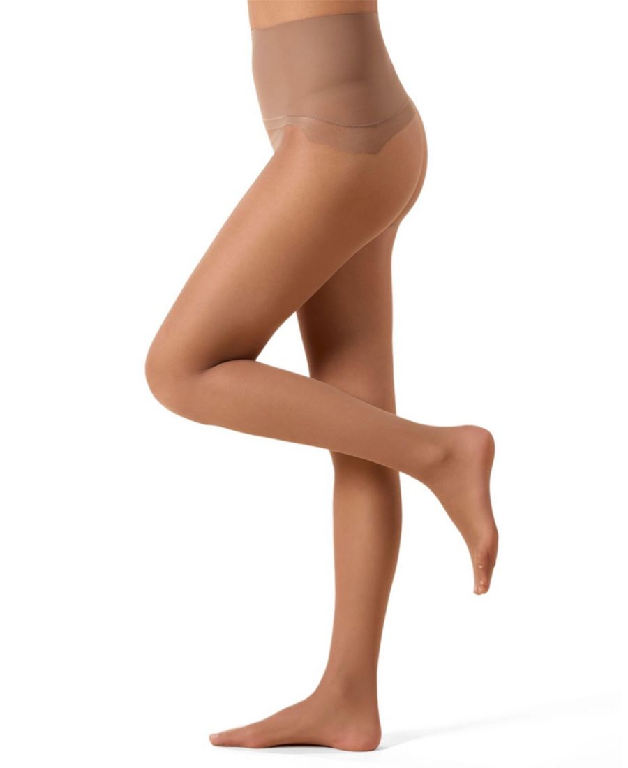 

Женские прозрачные бесшовные колготки с кристаллами, плотность 12 ден MeMoi, Nude