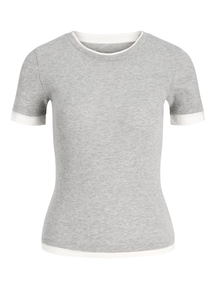 

Футболка цвета светло-серый меланж JJXX