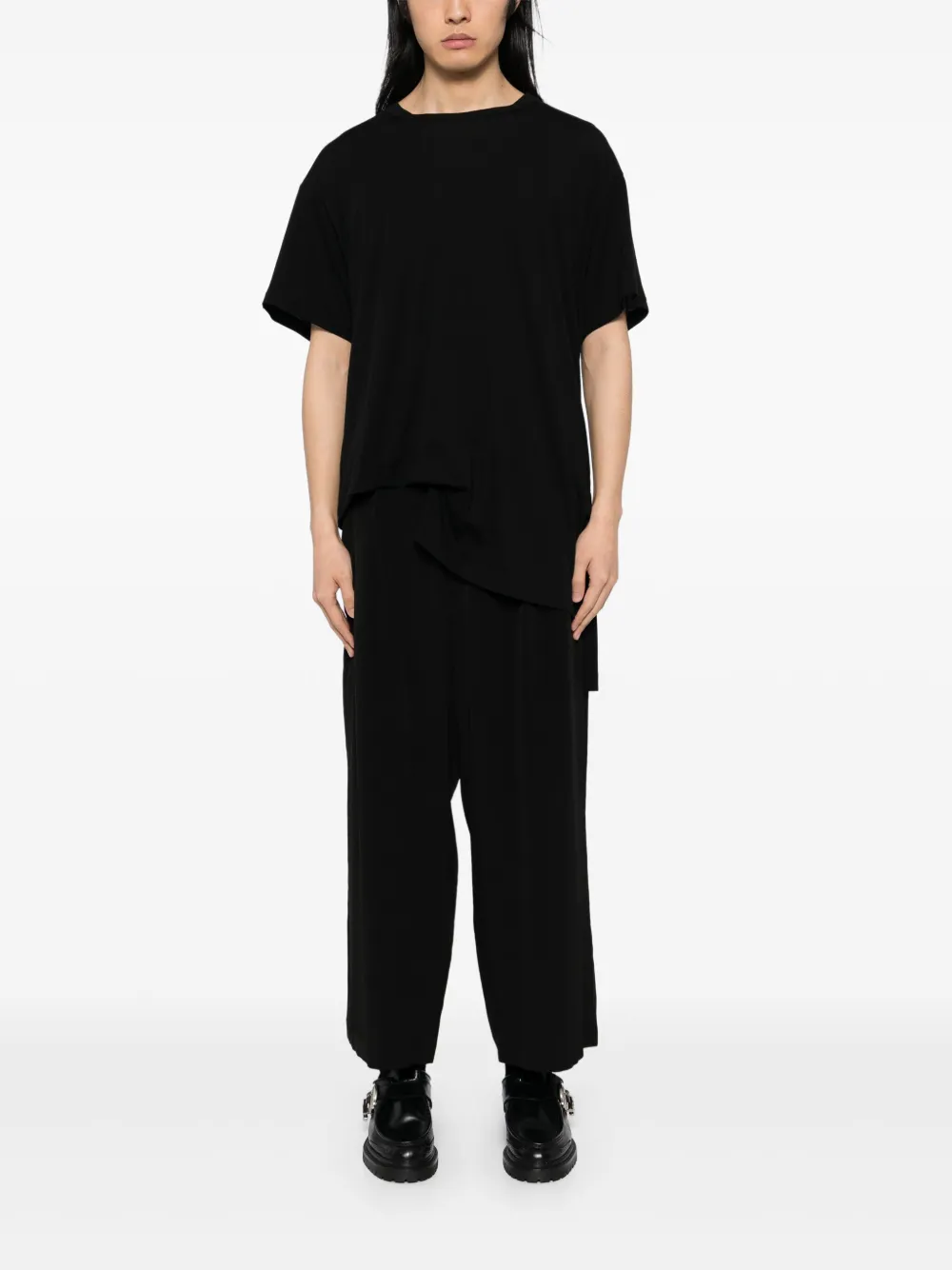 Брюки с низким шаговым швом Yohji Yamamoto, черный — фото 2