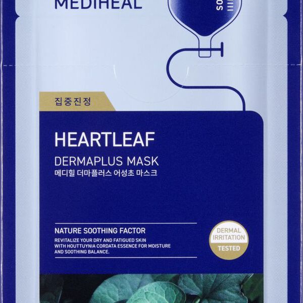 

Успокаивающая тканевая маска для лица, 22 мл Mediheal Dermaplus heartleaf