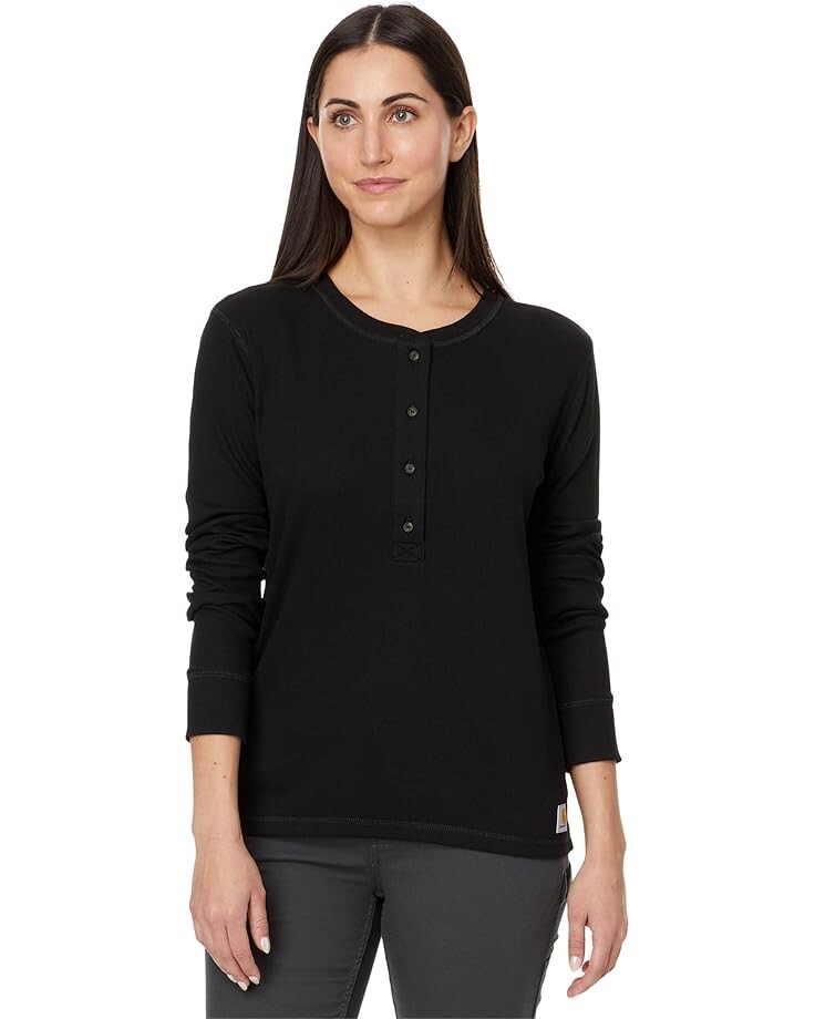 

Свитер Carhartt Relaxed Fit Long-Sleeve Ribbed Henley, черный