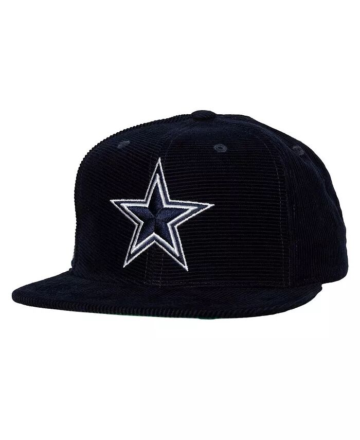 

Мужская темно-синяя состаренная вельветовая кепка Dallas Cowboys All Directions с застежкой-молнией Mitchell & Ness