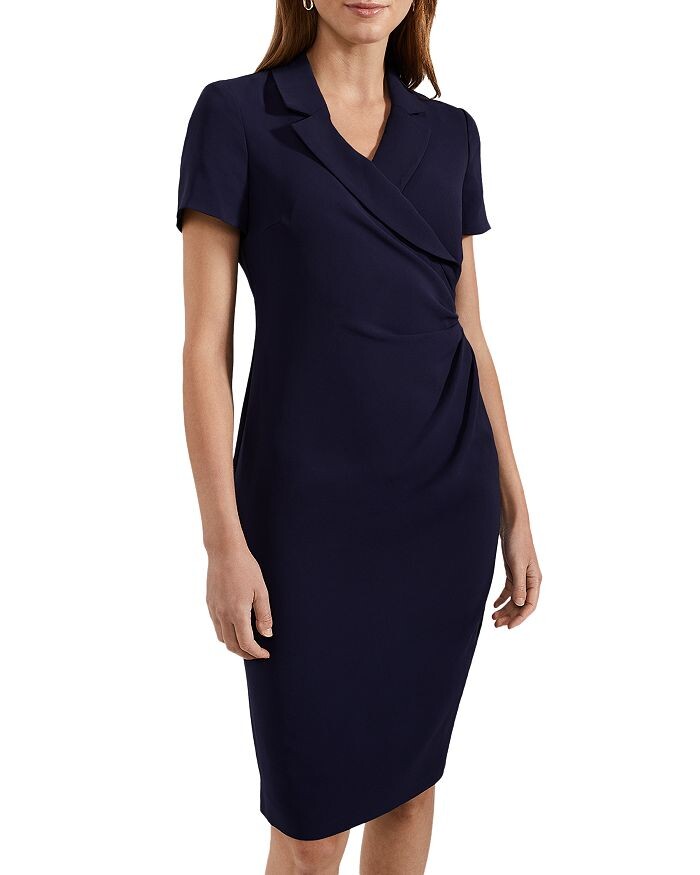 

HOBBS LONDON Платье-футляр с запахом Beck, синий