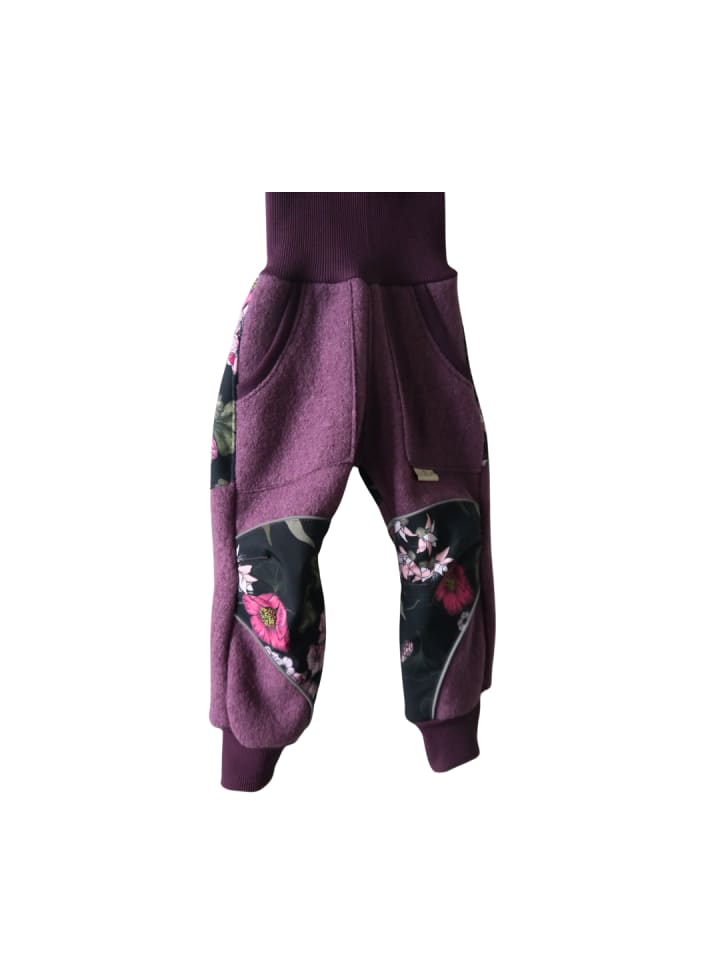 

Levily - Manufaktur babyfroh Брюки из софтшелла Wool walk, розовые цветы