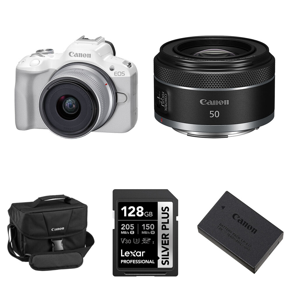 

Беззеркальная камера Canon EOS R50 Mirrorless Camera with 18-45mm & 50mm f/1.8 Lenses