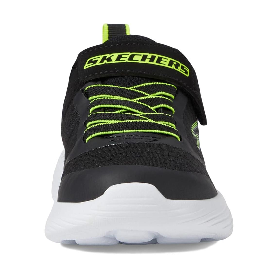 Мальчиковые дышащие и легкие повседневные детские кроссовки Kids' Skechers Kids, черный/желтый — фото 4