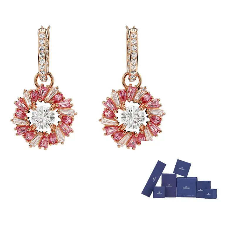 

Swarovski Позолоченные серьги с цирконием Rose Gold, Unisex Gold