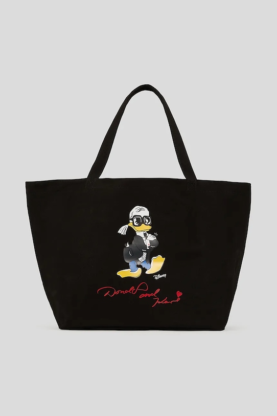 

Хлопковая сумка KL X DISNEY Karl Lagerfeld, черный