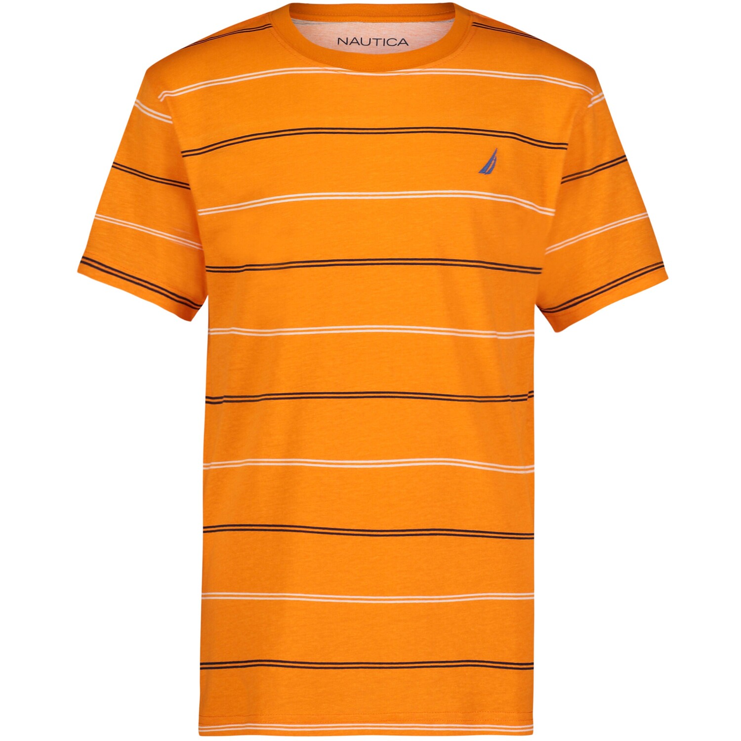 

Футболка Nautica Little Boys в чистую полоску (2T-7), цвет Blazing Orange