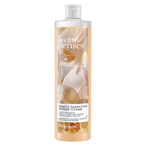 

Avon Senses, Simply Luxurious, женский гель для душа, Белый персик и ваниль, 500 мл