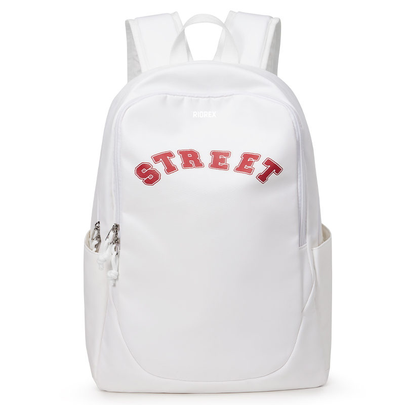 

RIOREX Тканевый рюкзак для ноутбука унисекс черный синий красный, White Upgraded