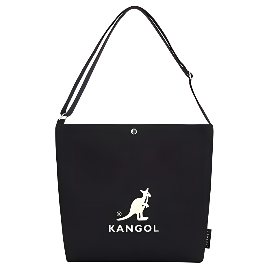 

KANGOL Хлопковая сумка через плечо унисекс черная, Black