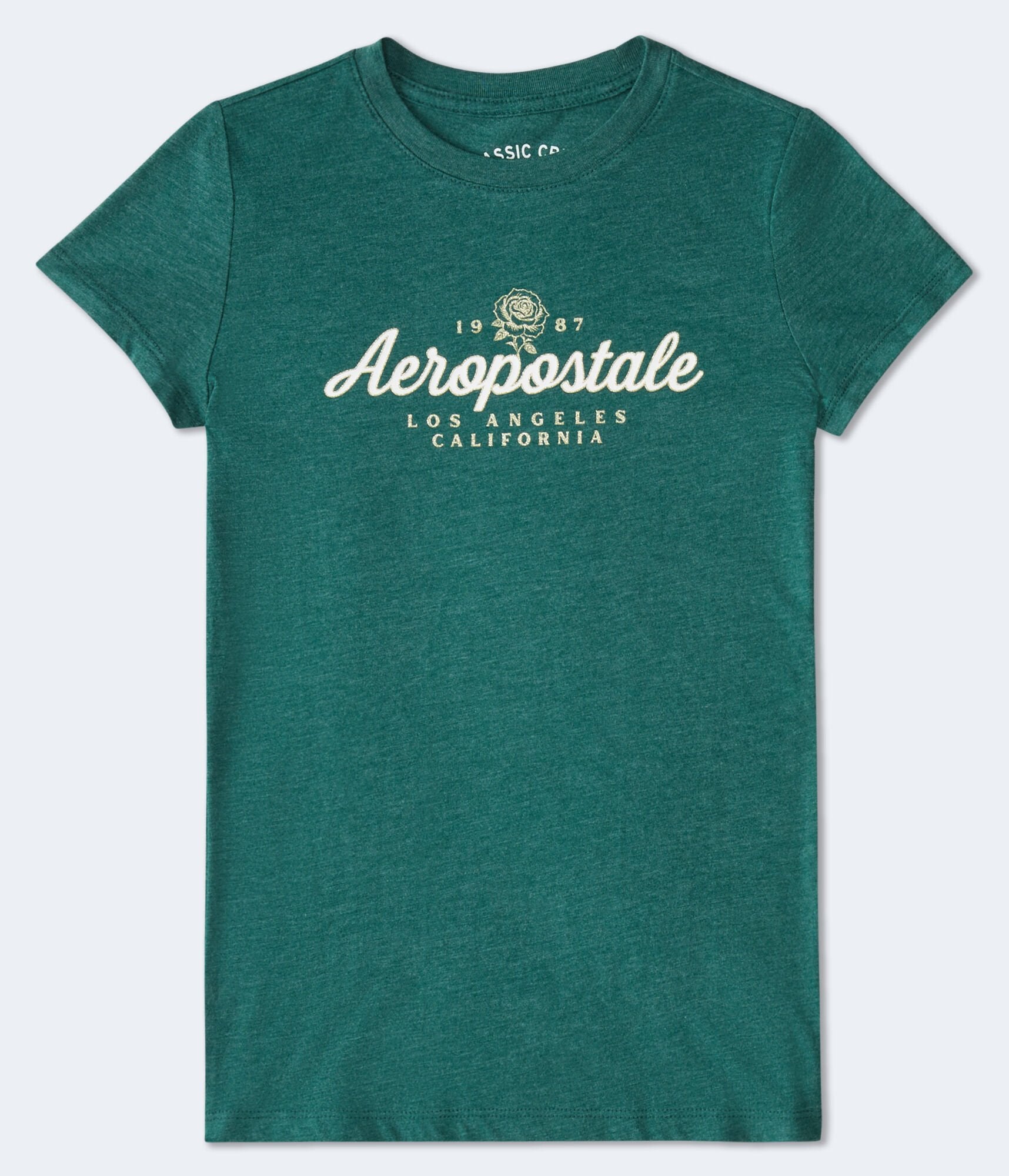 

Футболка Aeropostale Script Rose с блестками и графическим принтом