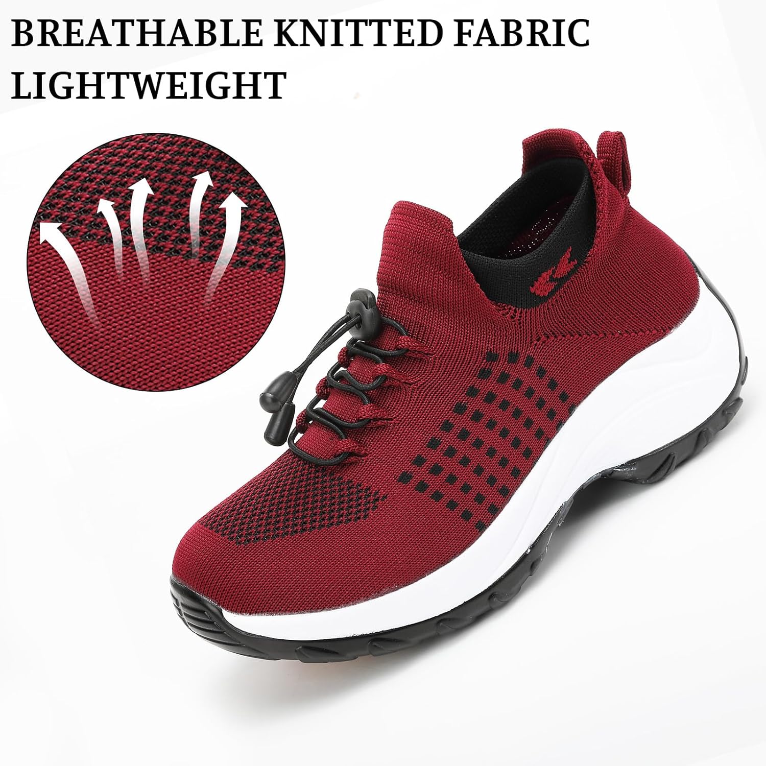 Ортопедическая обувь для женщин Comfort Wear Orthowear, туфли широкого размера, на липучке, для ходьбы, теннисные кроссовки, обувь при подошвенном фасциите, боулинг, сетчатый спортивный стиль для игроков в боулинг, дышащие и легкие Xdfvc, красны... — фото 4
