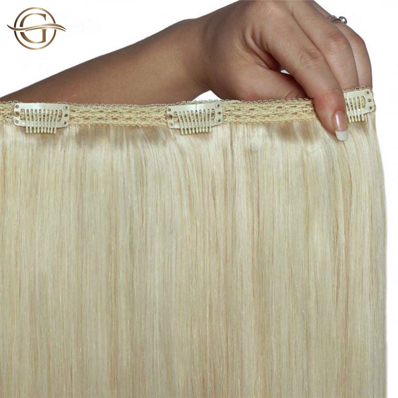 Накладные волосы gold24 clip-in extensions #4 braun - 60 cm Gold24, #613 blond - 60 cm, количество 1 шт. — фото 2