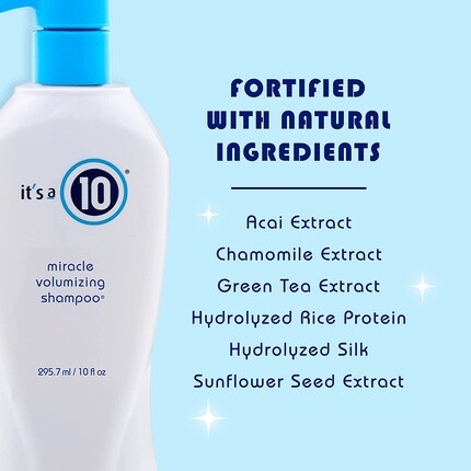 It's 10 Miracle Moisture Шампунь 285 мл Защита цвета Увлажняющий блеск с алоэ, имбирем, гранатом и чаем - унисекс для непрофессиональных It's A 10 Haircare — фото 3