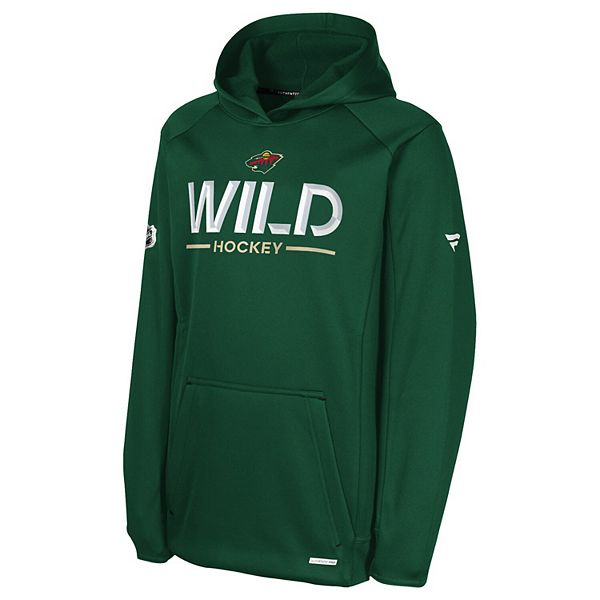 Молодежная зеленая толстовка Minnesota Wild Authentic Pro Rink Raglan Fanatics — фото 3