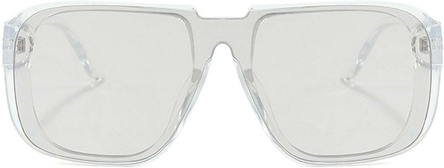 

Мужские солнцезащитные очки в стиле ретро, ​​квадратные, цельные, солнцезащитные очки-щитки, модные очки цвета шампанского с защитой от УФ-излучения UV400, плоская верхняя часть, стильные мужские солнцезащитные очки mincl, Silver