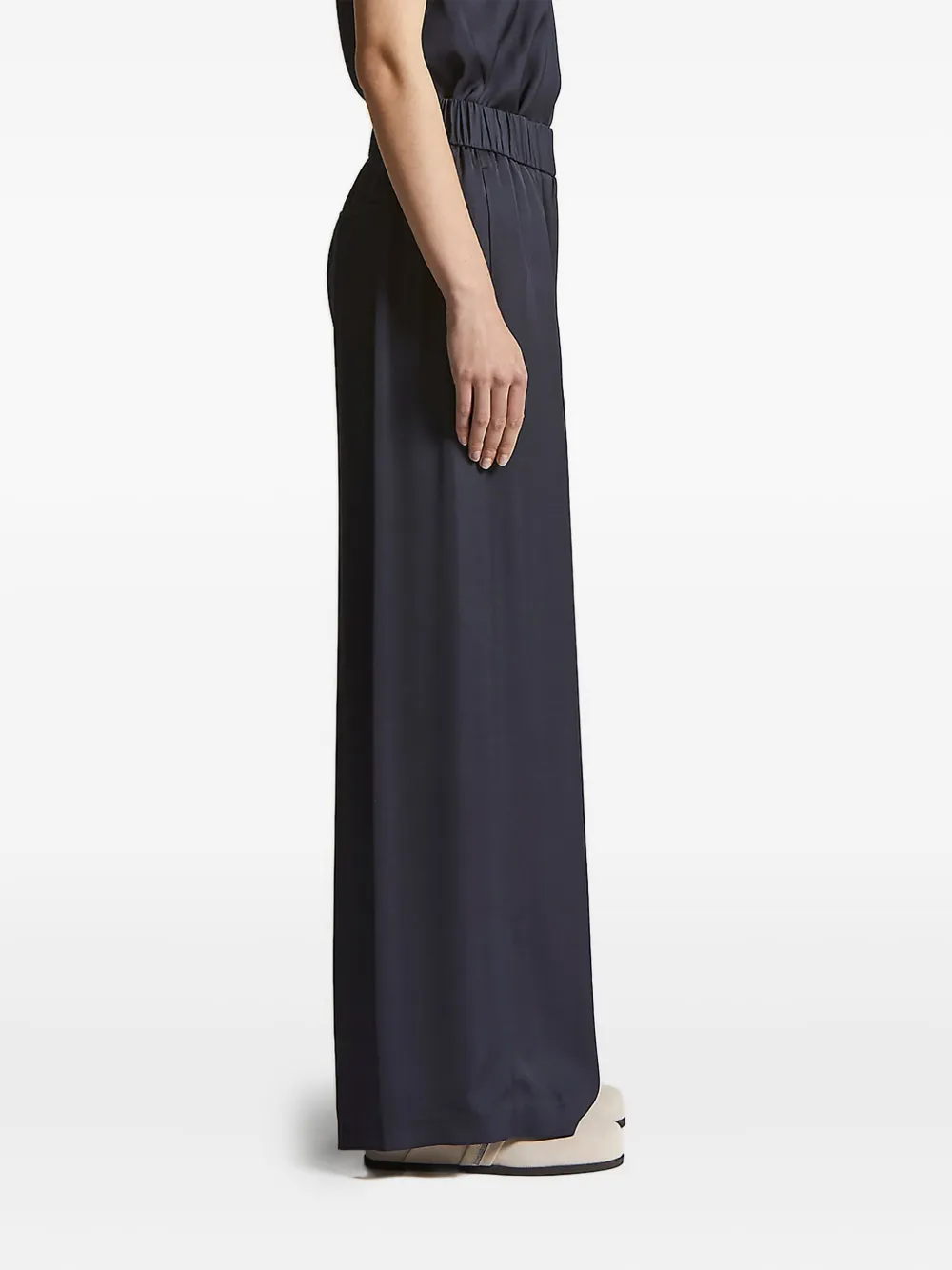 

Брюки широкие с эластичной талией Peserico, синий