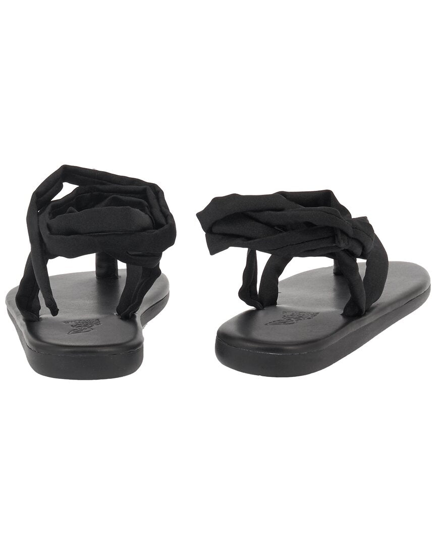 Древнегреческие сандалии Puffy Lace Up Ancient Greek Sandals, черный — фото 2