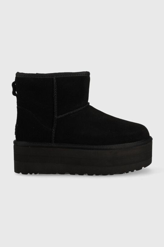 Ботинки кожаные UGG Classic на мини-платформе, черный