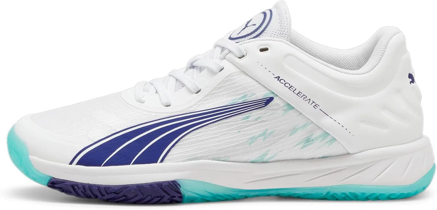 Кроссовки для тенниса PUMA Accelerate Turbo W+, Puma White Electric Peppermint