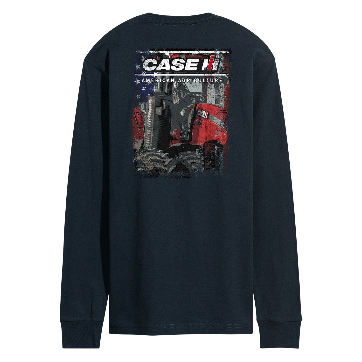 

Мужская футболка Case IH с длинным рукавом и американским флагом Licensed Character