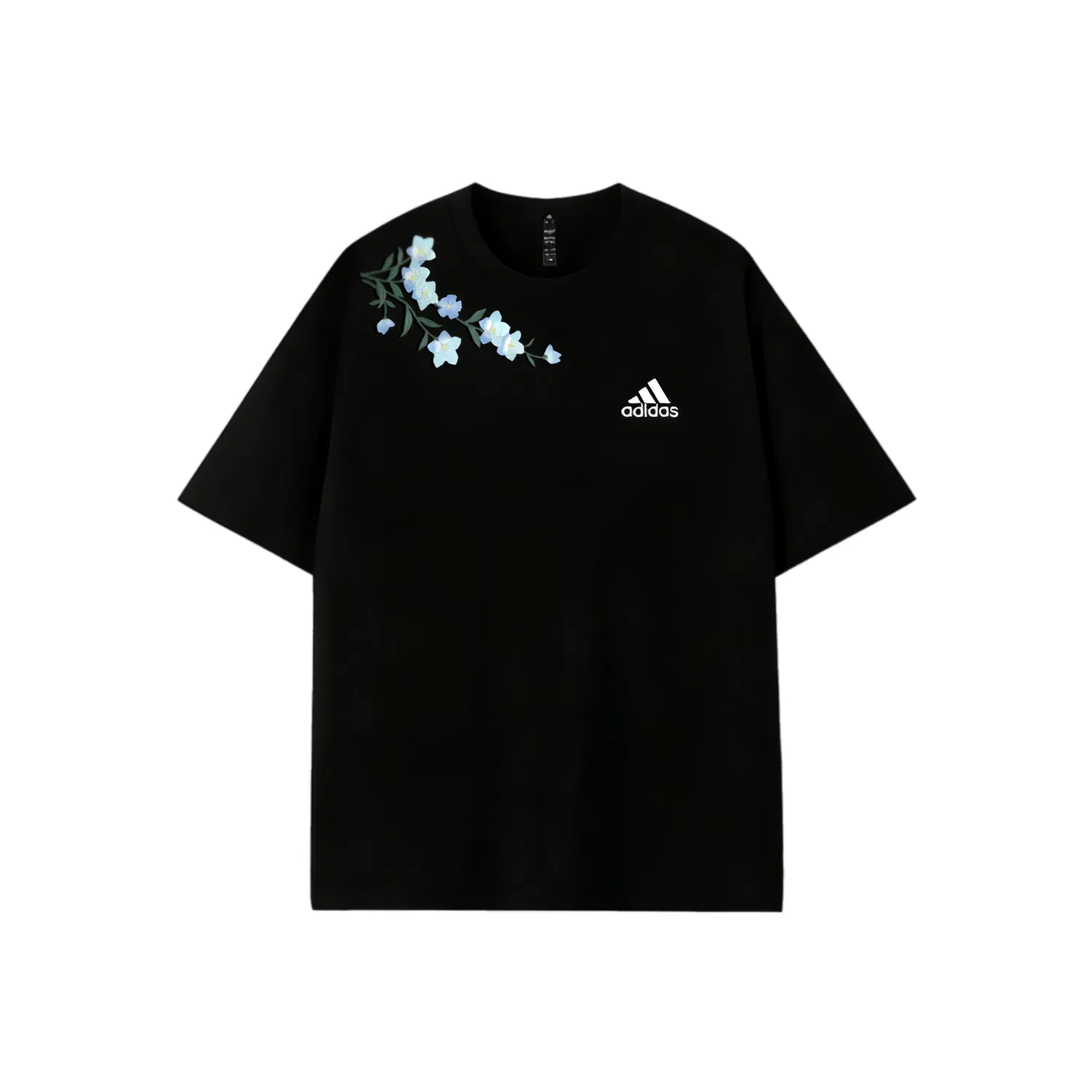Футболка Adidas MUST HAVES с цветочным принтом черная