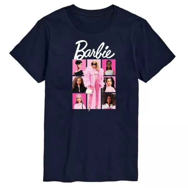 

Мужская розовая футболка с сетчатым рисунком Barbie, синий