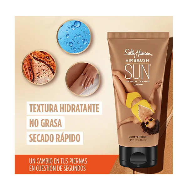 Лосьон для загара Airbrush Sun Gradual Tanning Lotion Sally Hansen, 1 UD — фото 2