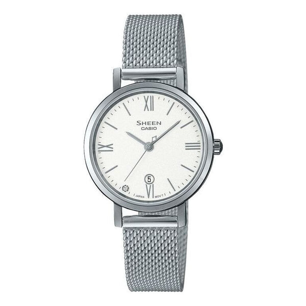 

Часы CASIO SHEEN Waterproof Quartz Sapphire Crystal Silver Analog, цвет silver