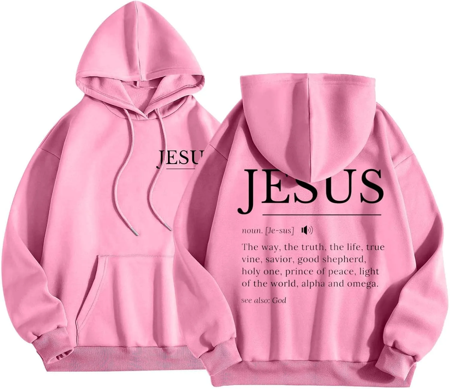 Худи для женщин Oversized Y2k с принтом Christian Religious Faith Jesus