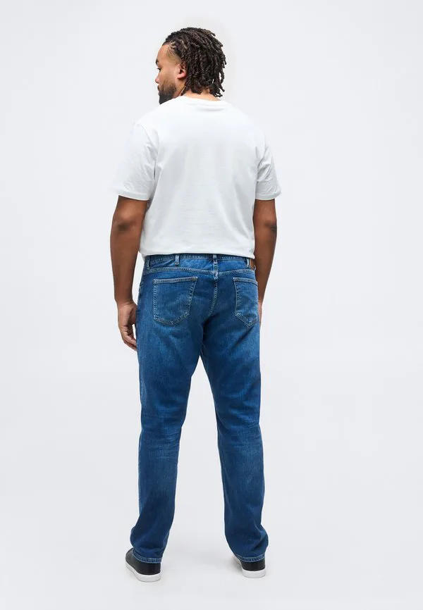 Плюс джинсы с потертостями, обычные джинсы прямого кроя Tommy Hilfiger, Blue — фото 3