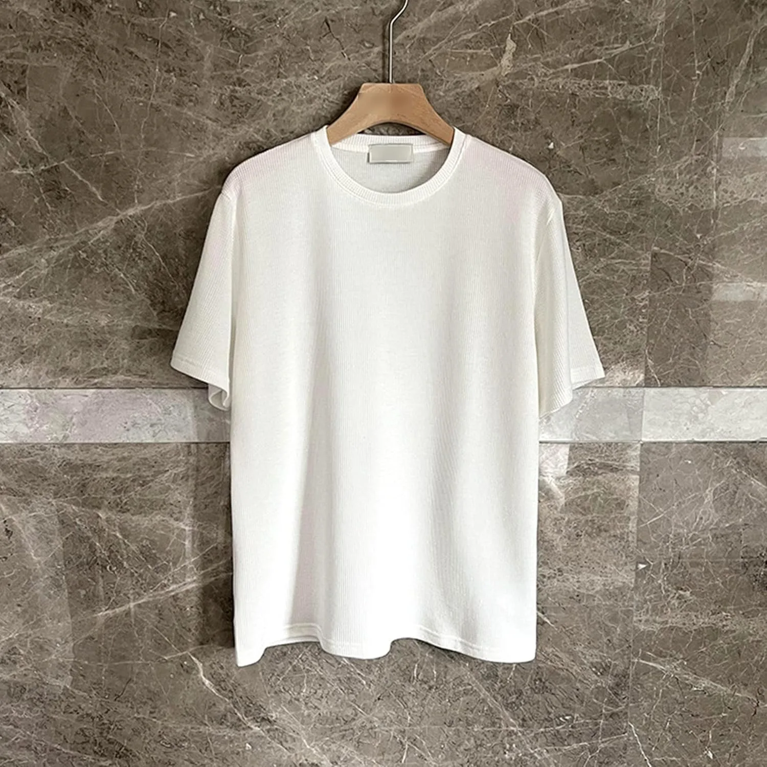 Мужская футболка-поло с вафельной вязкой Slim Fit — фото 2