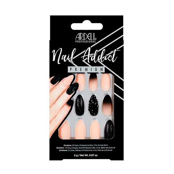 

Искусственные ногти Nail Addict Black Stud & Pink Ombre Ardell, 1 UD