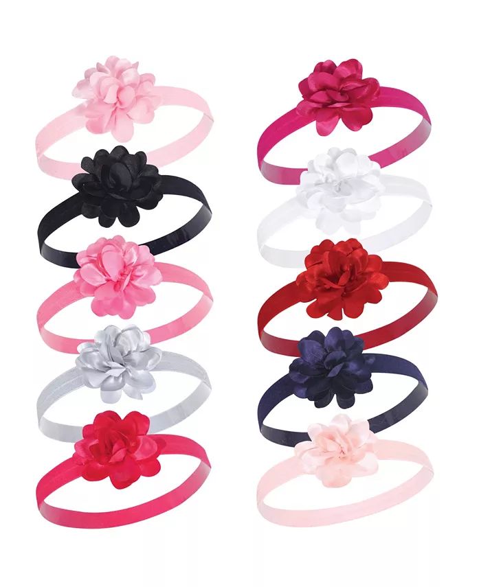 

Детские повязки для девочек 10 шт синтетические Hudson Baby, мультиколор