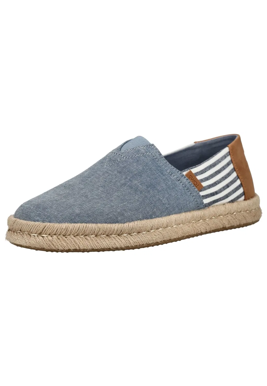 Слипперы с плетеной окантовкой TOMS, navy
