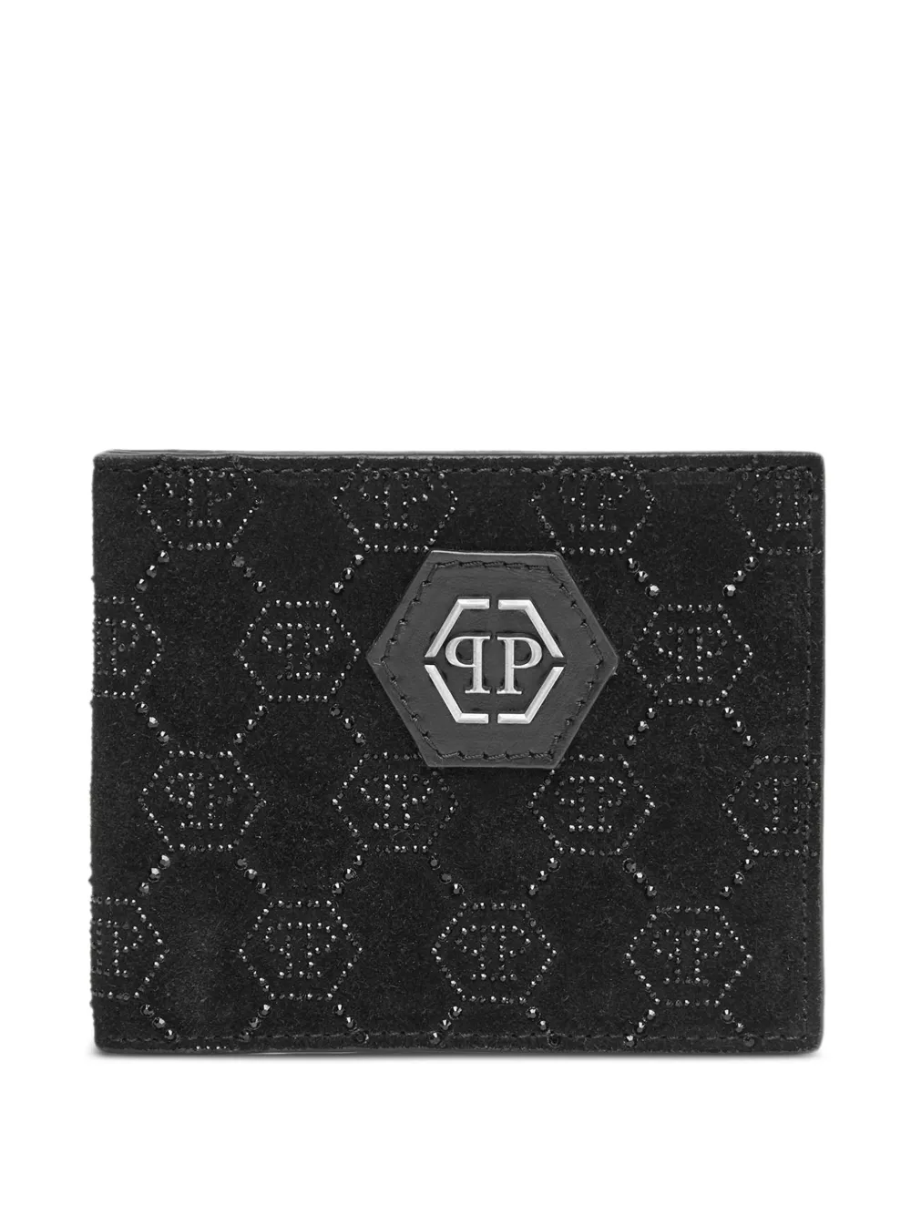 

Кошелек с монограммой и стразами Philipp Plein, черный