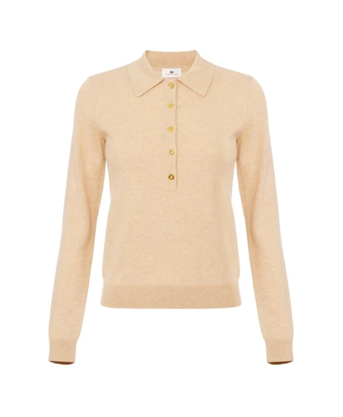 

Свитер из кашемировой смеси Elisabetta Franchi, бежевый